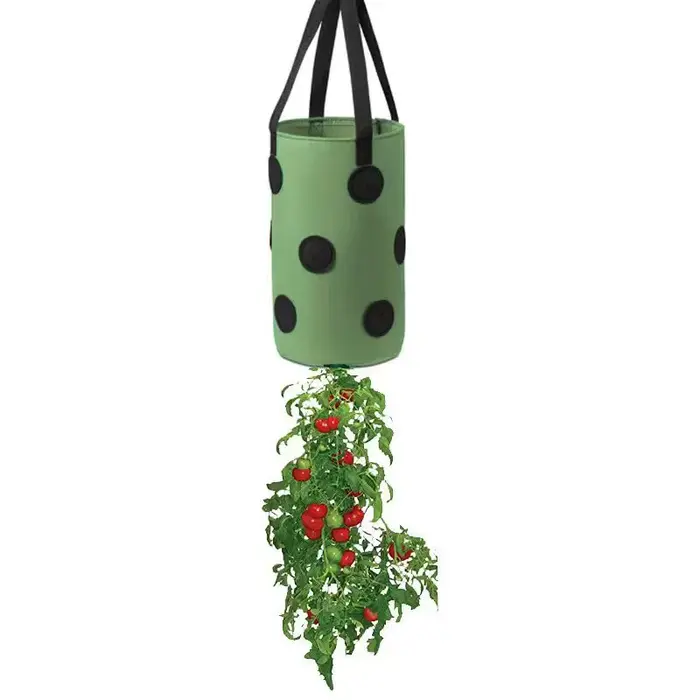 Multi-fonction 13 trous feutre suspendu tomate grandir sac planteur fraise légumes fleur plante crec
