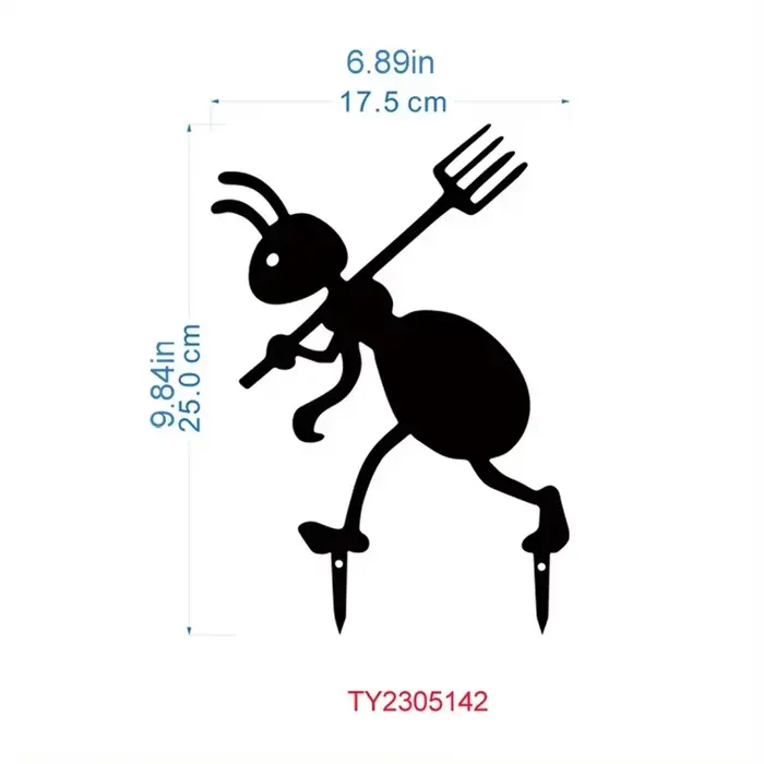 Fourmis d'extérieur en métal pour décoration de jardin, ornements de jardinage, art en métal pour co