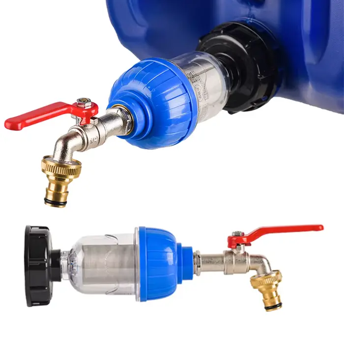 Filtre d'arrosage de 1/2 pouces pour adaptateur de robinet de réservoir IBC S60 tonnes Joint de bari