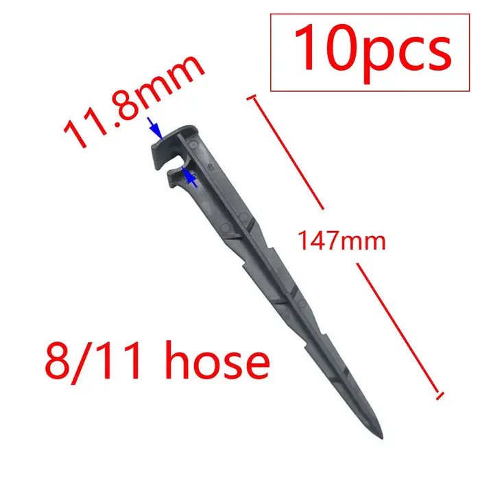 Support de tuyau d'arrosage 3/5 4/7 8/11 16mm 20mm piquets fixes 1/8 1/4 3/8 1/2 3/4 "PE PVC tuyau t