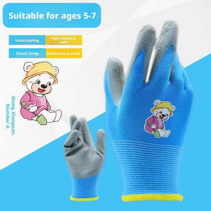 Gants de jardinage pour enfants, durables, imperméables, gants de travail de jardin, antidérapants, 
