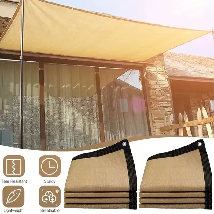 Gazebo d'extérieur épais et résistant à la chaleur, filet d'ombrage Dense pour balcon et cour, maill