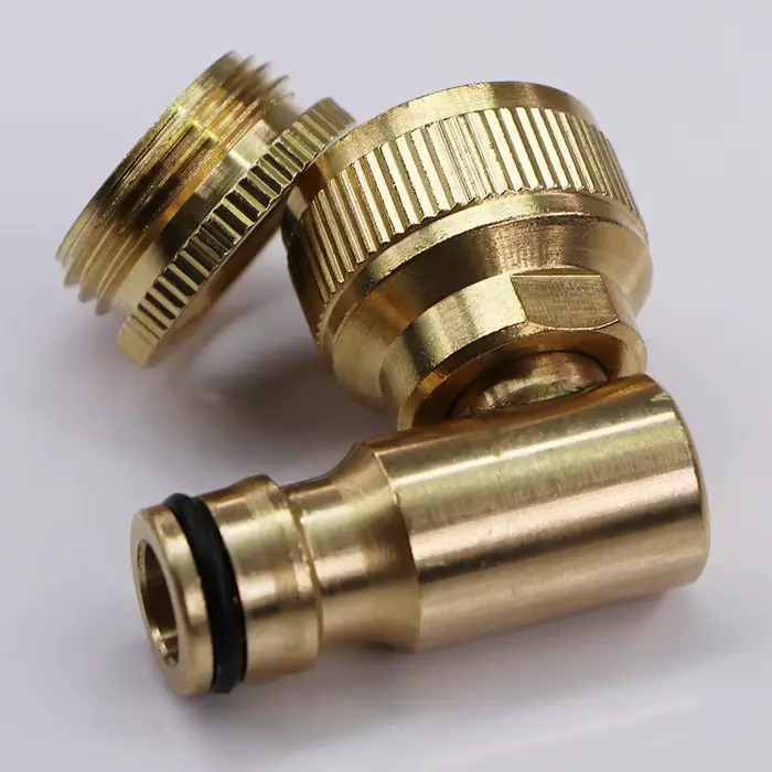 1 pièce Raccord rapide coudé 16mm 1/2" 3/4" en laiton et cuivre, pour l'irrigation et l'arrosage de 