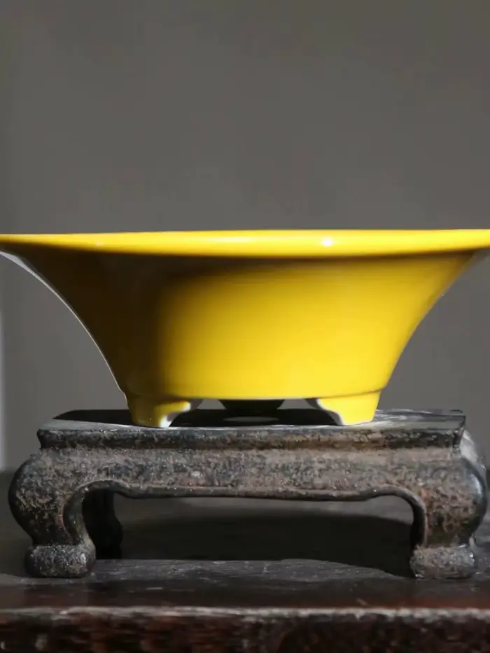 Pot à bonsaï rond en porcelaine émaillée colorée, Vase Tradition chinoise, dortoir, Table, décoratio