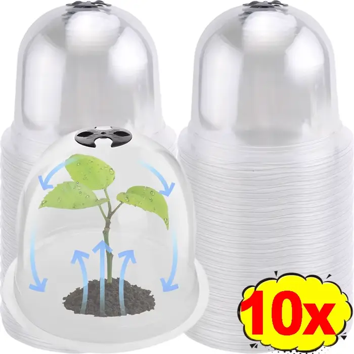 Mini cloches de serre en plastique réutilisables, 1/10 pièces, couverture isolante pour plantes de j