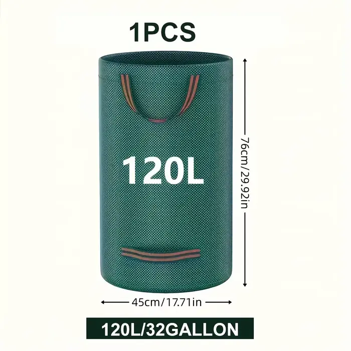 Sacs à déchets de jardin en PP, robustes, réutilisables, avec tissu industriel et poignées pour la c