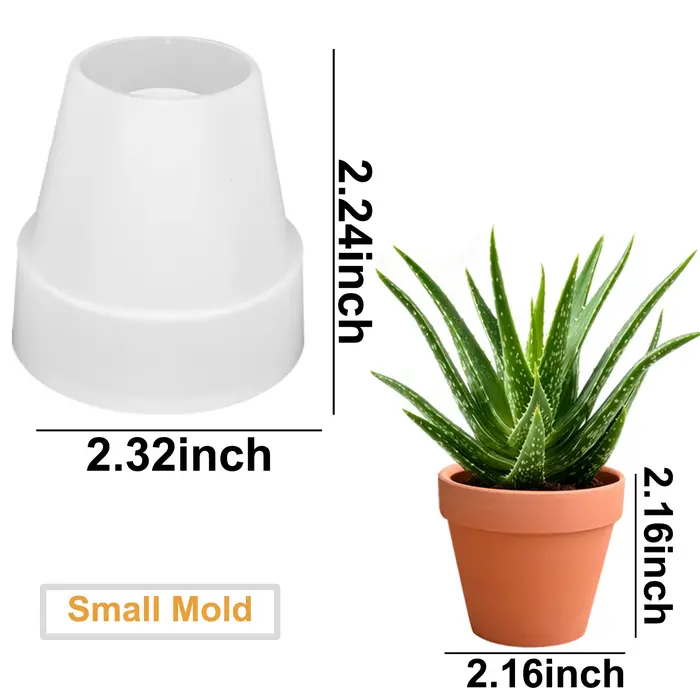 Moules en silicone pour pots de fleurs, 3 moules en résine pour pots en terre cuite, moule en résine