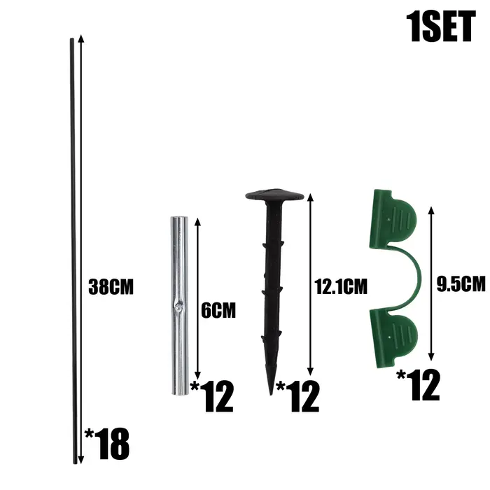 Cerceaux de serre, Support pour plantes de jardinage, culture de semis, Support de hangar en arc, ca