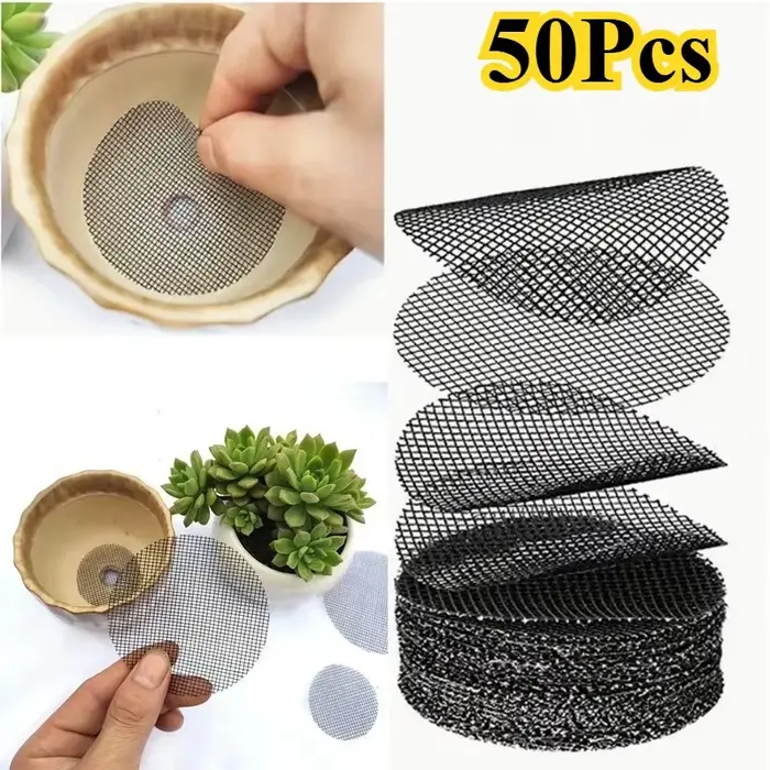 Coussinets en maille pour trous de Pot de fleur