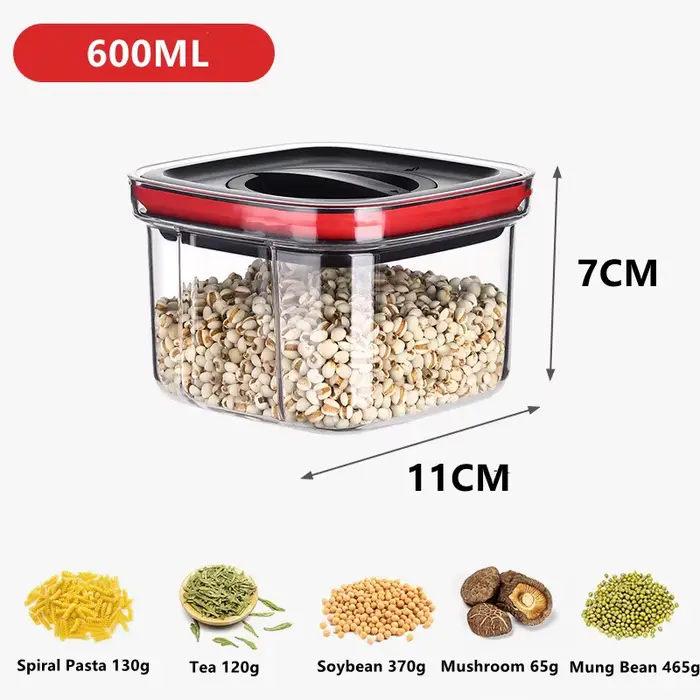 Pot scellé à couvercle rotatif, boîte de stockage des aliments, réservoir multigrains en plastique T