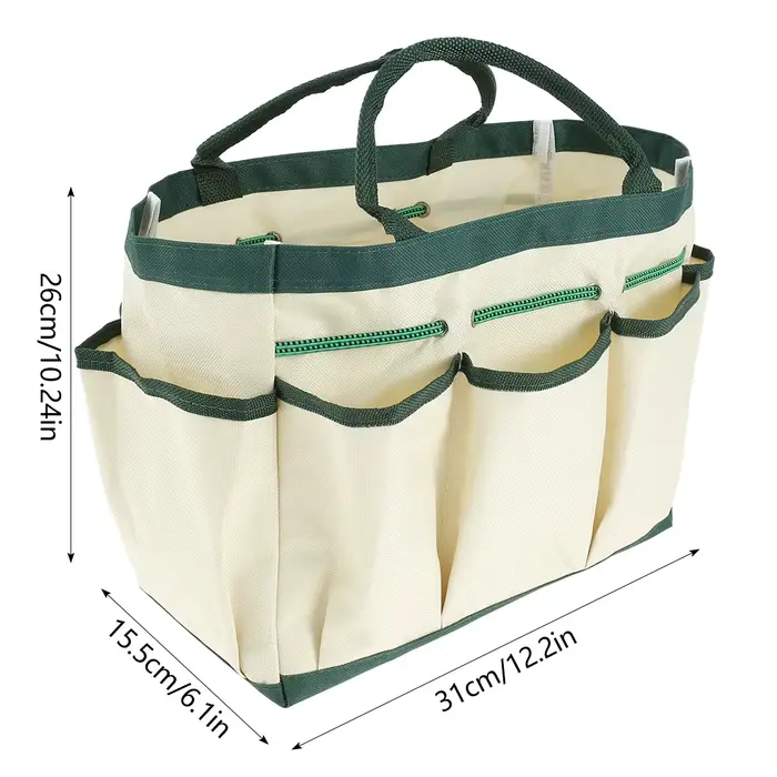 Sac de rangement d'outils de jardin, sac de rangement d'outils de grande capacité en tissu Oxford 60