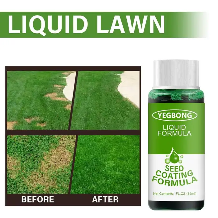 Spray de pelouse vert enge, système de semis domestique, spray liquide, soins de la pelouse, plans, 