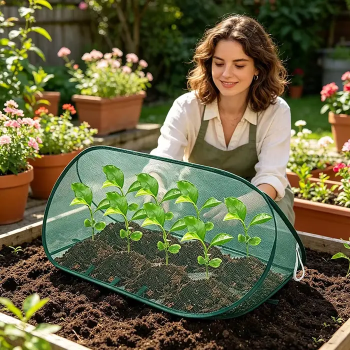 1 ensemble de couvertures triangulaires vertes pour plantes de jardin