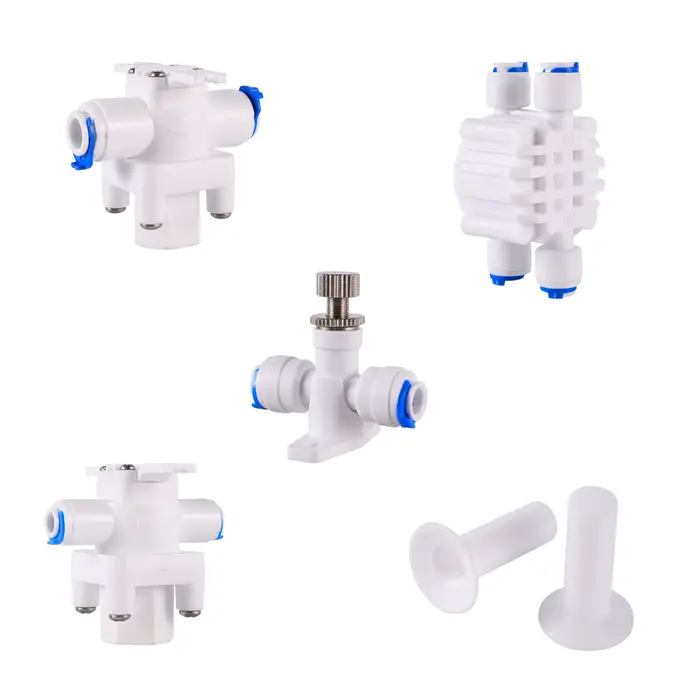 Régulateur de pression de jardin, Tube OD 1/4 "3/8", vanne de contrôle de débit à 2/4 voies, purific