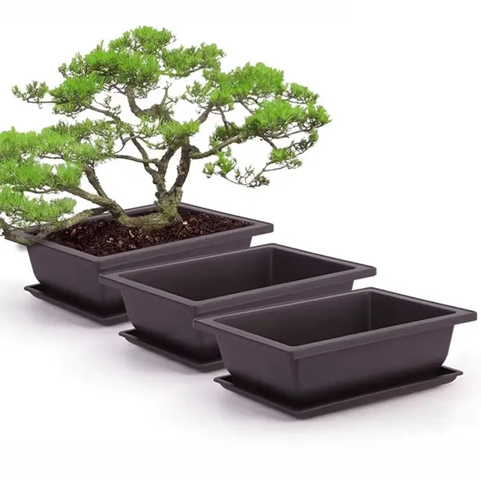 Pot de fleur en plastique, 1 pièce, Pots carrés de balcon, bol de bonsaï de fleur, bassin de pépiniè
