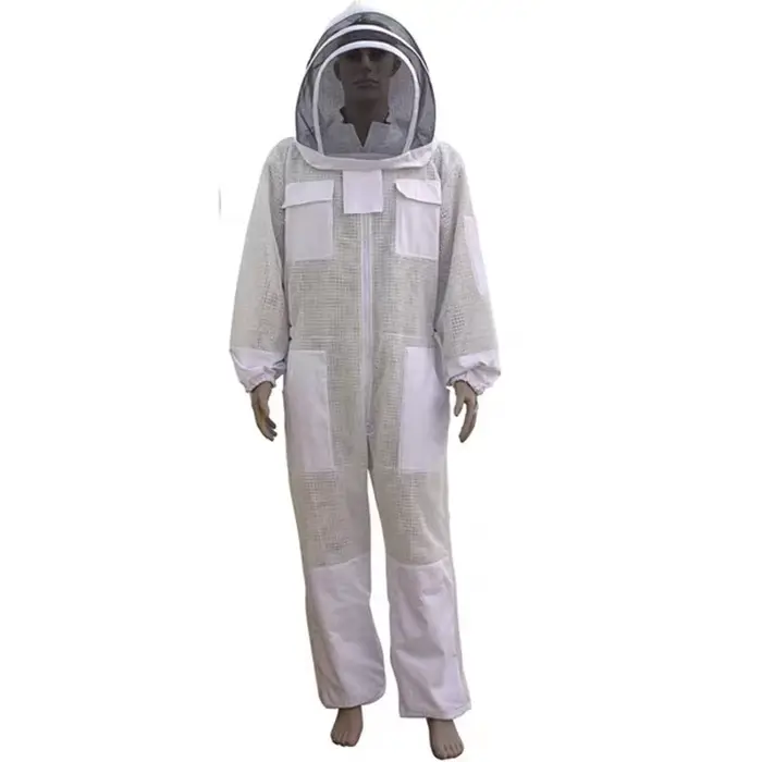 Costume apiculteur professionnel, 1 ensemble, combinaison Anti-moustique, fermeture éclair en métal,