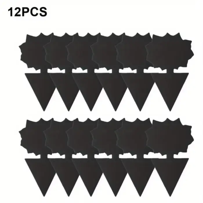 Piège à mouches collant noir, 12/24 pièces, pièges à insectes, double face, attrape-mouches, plantes