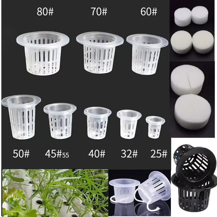 Pots de culture de plantes en maille sans sol, 8 tailles, support de panier en filet, plateau de tas