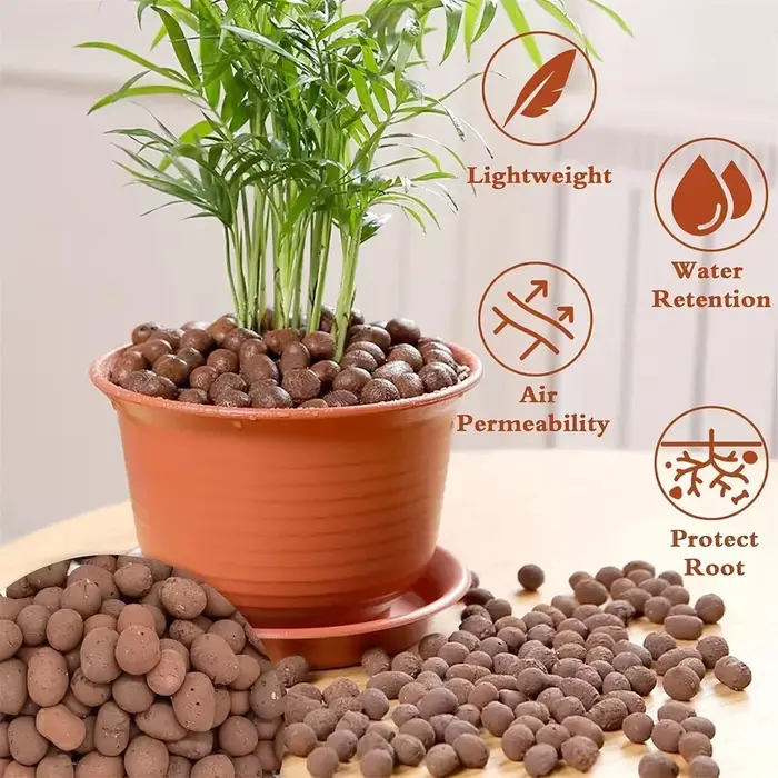 450-500g Gravier d'argile hydroponique pour aquarium, substrat pour plantes aquatiques, terreau alvé
