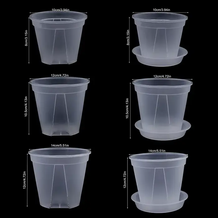 Pot de fleur transparent avec escalier