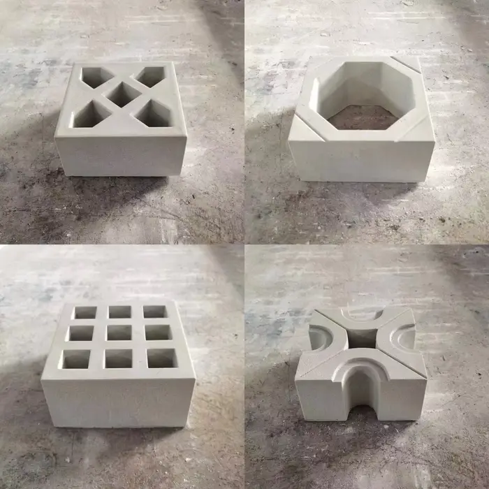 Nouveau ciment Antique brique moule carré jardin mur faisant brique moule 3D sculpture anti-dérapant