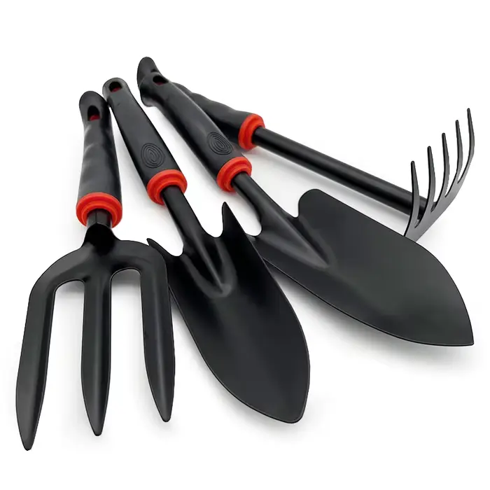 Accessoires de jardinage domestique, outils manuels, ensemble de 4 pièces, pelle, râteau, fourchette