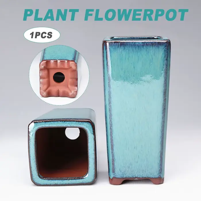 Pot de fleurs en céramique pour plantes succulentes, décoration de bureau, pour jardin, cour, salon, balcon, ornements