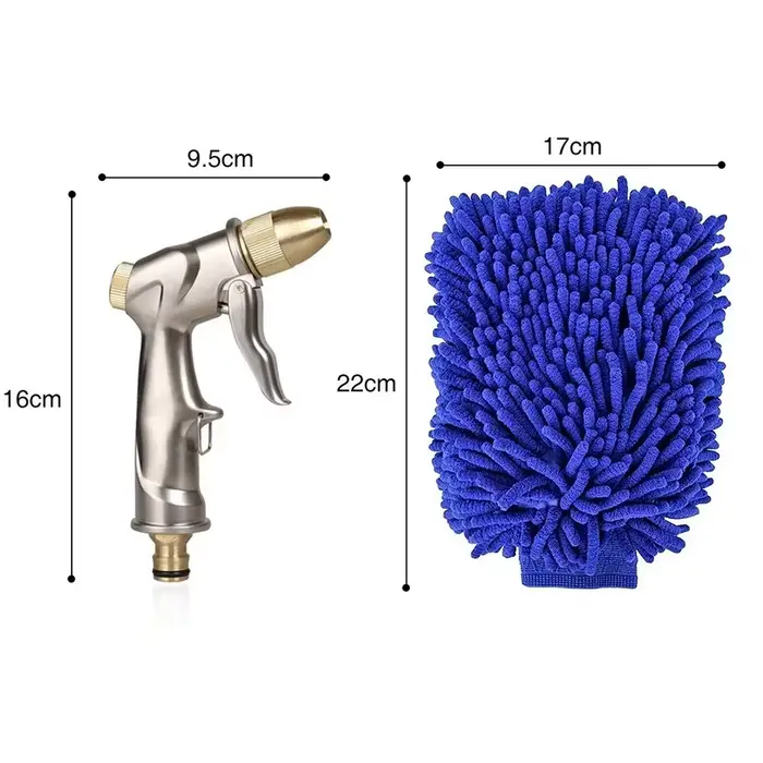 Pulvérisateur d'eau haute pression en métal pour jardin avec jet de tuyau pour pelouse, lavage de vo