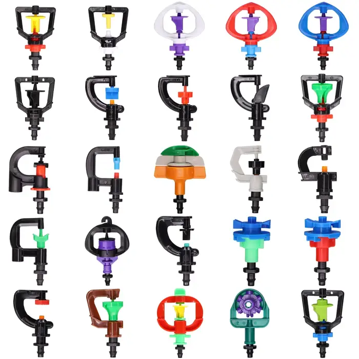 MUCIAKIE 24 types de buses d'arrosage de jardin avec Joint barbelé 1/4 ''90 180 360 tête de pulvéris