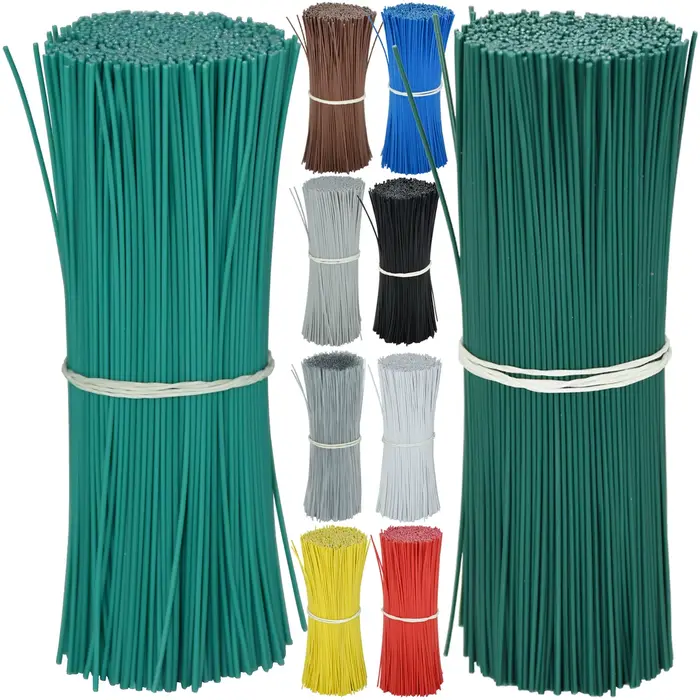 Attaches de câble de jardinage rondes, fil de fer réutilisable, torsadé, pour plantes à fleurs, vign