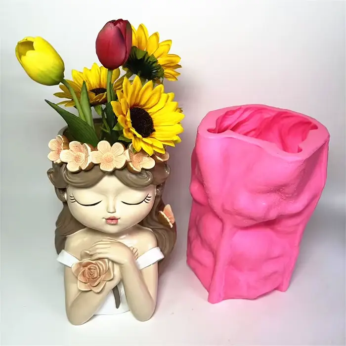 Grand moule en silicone pour pot de fleurs