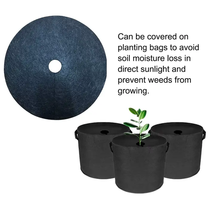 Anneau de paillis d'arbre Non tissé 15cm-82cm, barrière de désherbage, tapis de protection épais, co