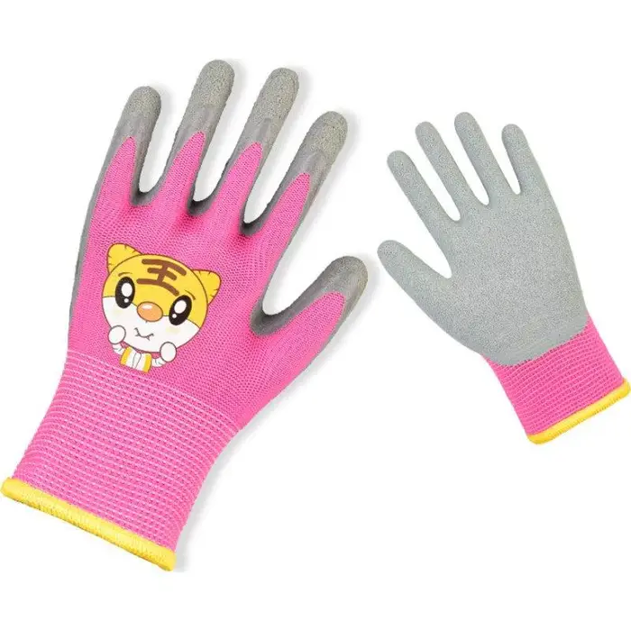 Gants de jardinage pour enfants, gants de travail antidérapants en caoutchouc à motifs de dessins an
