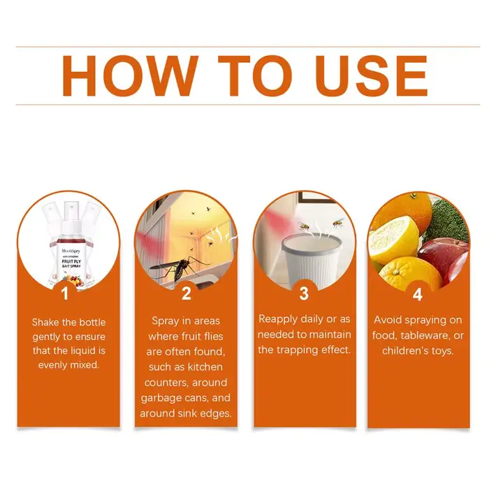 Spray pour mouches de fruits de cuisine