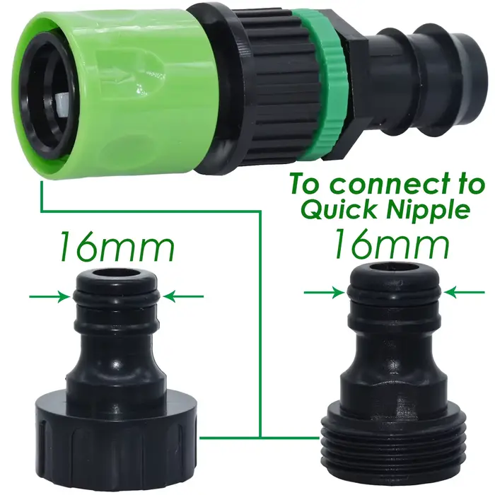 Sprymun-Connecteurs rapides de tuyaux 16mm 20mm, pour l'd'argile goutte-à-goutte dans le jardin, EUR