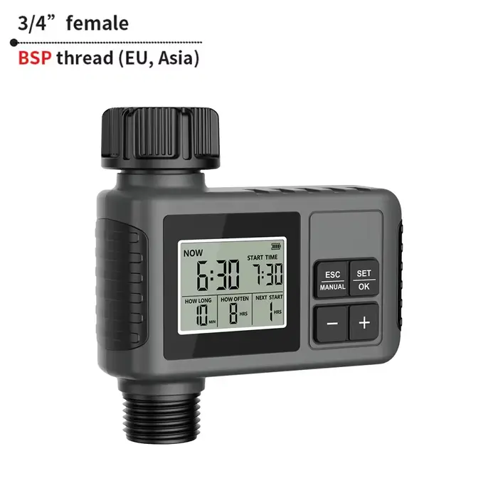 Minuterie d'eau de jardin, 1/2/3 zones, minuterie d'irrigation automatique Programmable avec retard 