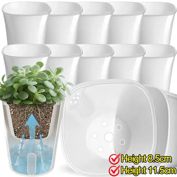 Pot de fleurs en plastique auto-arrosant