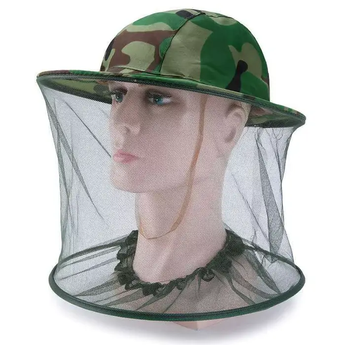 CamSolomon-Chapeau Apicole avec Moustiquaire, Châle Extérieur Anti-Moustique, Idéal pour la Pêche et