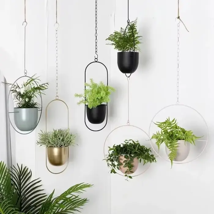 Pot de plantes en fer moderne