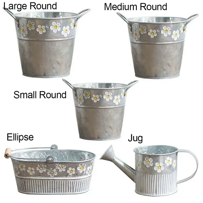 Bureau balcon décor plantes seau de rangement succulente plantation Pot de fleurs Pot de fleur Vintage fer