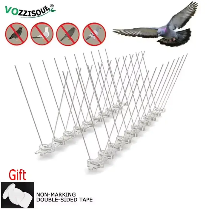Nouveau Kit d'épines anti-oiseaux et anti-pigeons pour balcon en acier inoxydable
