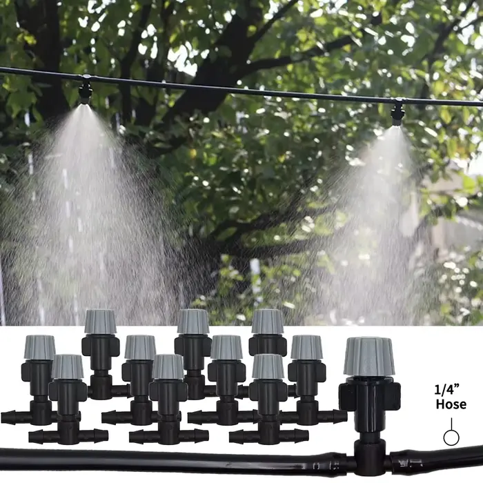 Système d'irrigation d'arrosage automatique 10-20M, buses de brumisation portables, tête de pulvéris