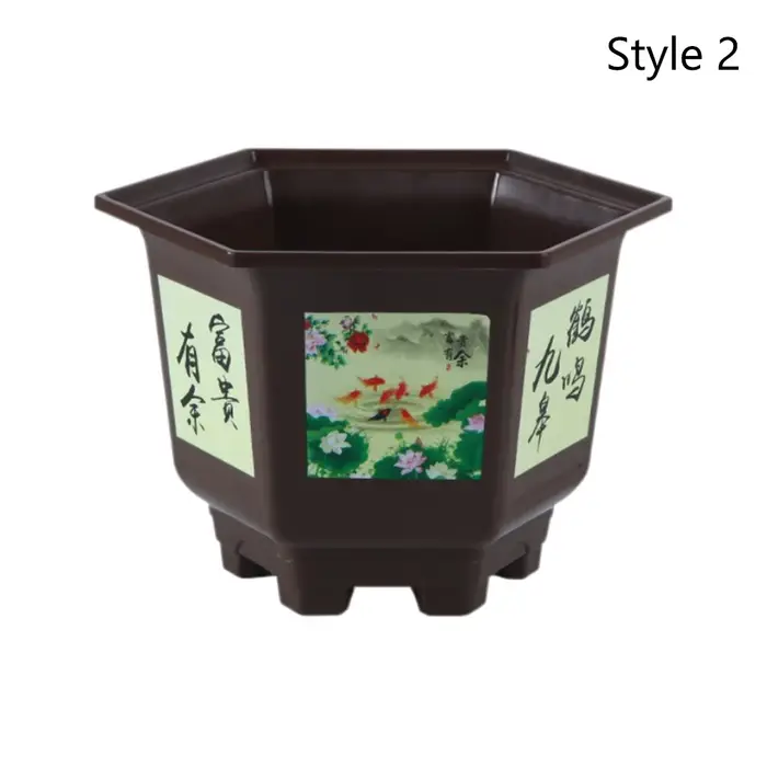 Pot de fleur en plastique durable, bonsaï en résine épaissie, fournitures de jardin, jardinière hydr