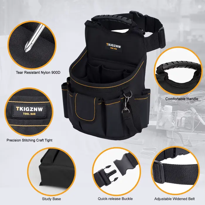 TkigznwTool Ceinture Sac 18 poches Pochette à outils