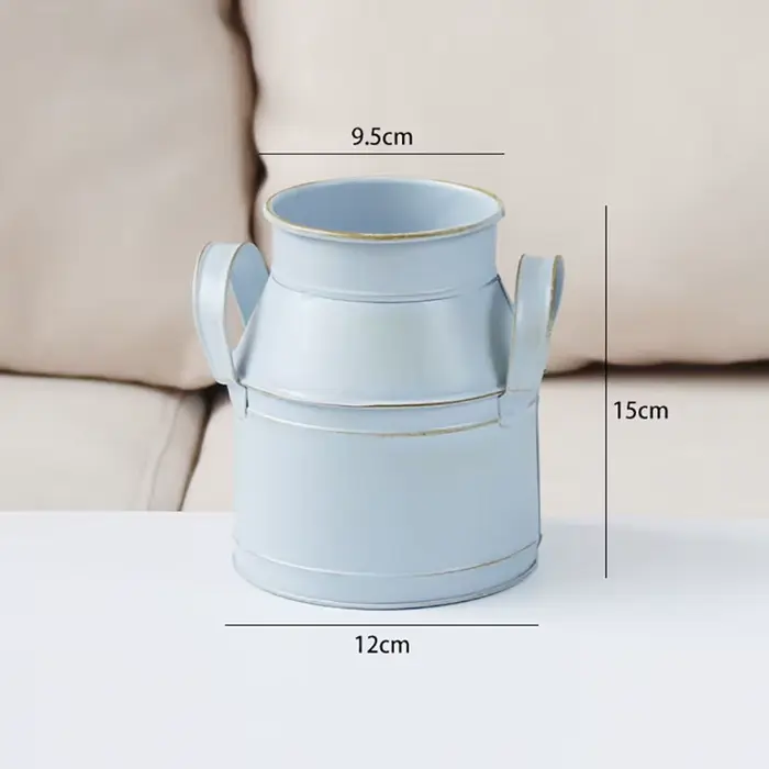 Vase à fleurs en fer pour plantes de jardin, support en métal, artisanat, décoration d'intérieur, fi