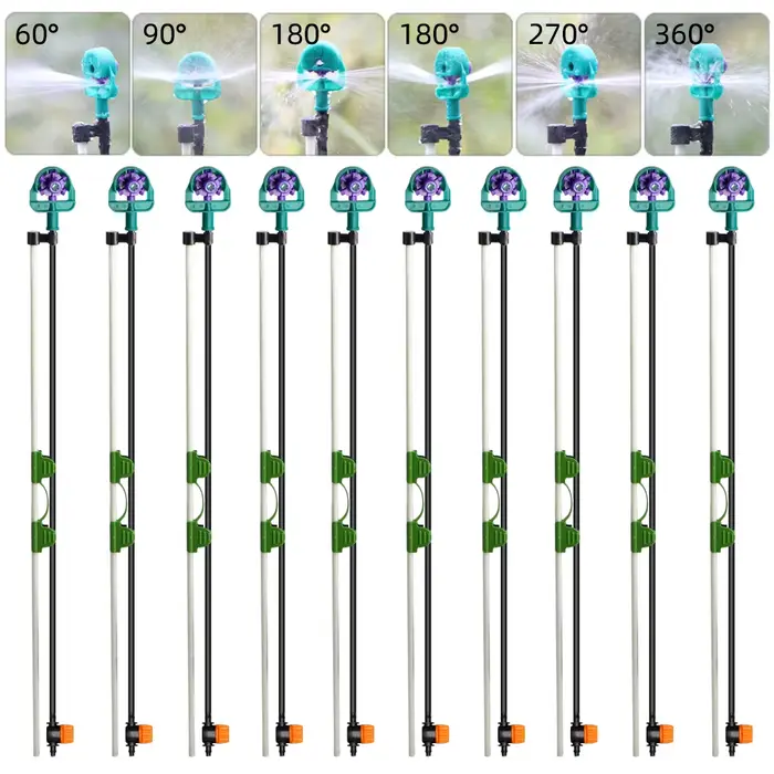 MUCIAKIE-Buses d'arrosage de jardin, angle réglable 60/90/180/270/360, avec piquet violet de 50cm
