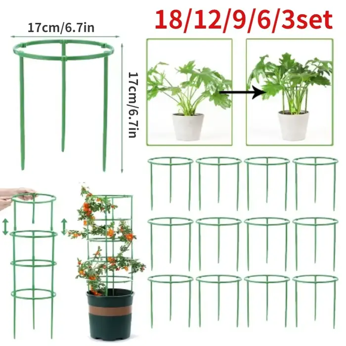 Cages à tomates treillis colonne en plastique Support de plante de vigne Support de plante de fleur 