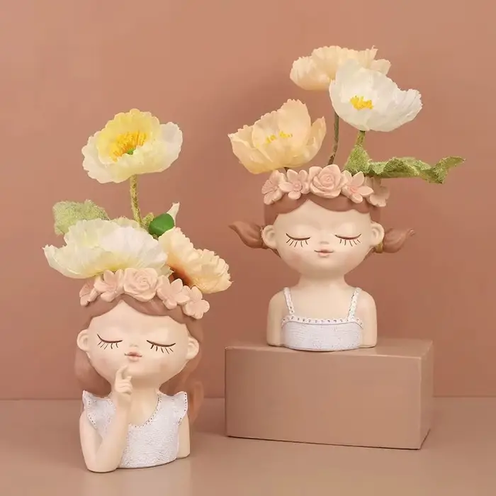 Pot de fleur féerique mignon en résine