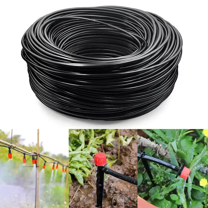 Tuyau d'irrigation goutte à goutte noir de 5m, parfait pour le système d'irrigation de jardin de bri