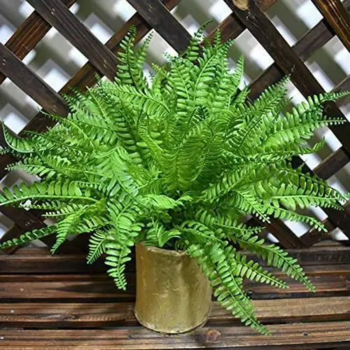 Lot de 4 plantes artificielles de fougères, arbustes, fougères de Boston, plantes en pot, protégées